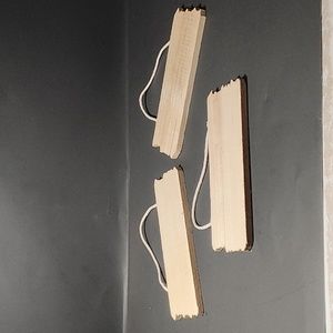 Set of blank wooden signs